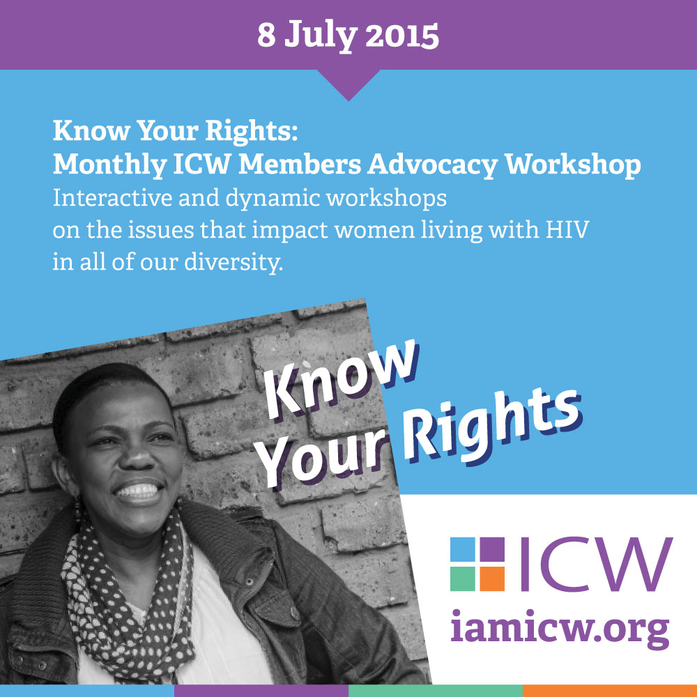 Know Your Rights: Monthly ICW Members Advocacy Workshop featuring a presentation by Laurel Sprague and Angeline Chiwetan