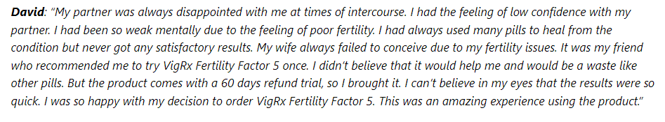 VigRX Fertility Factor Review 4